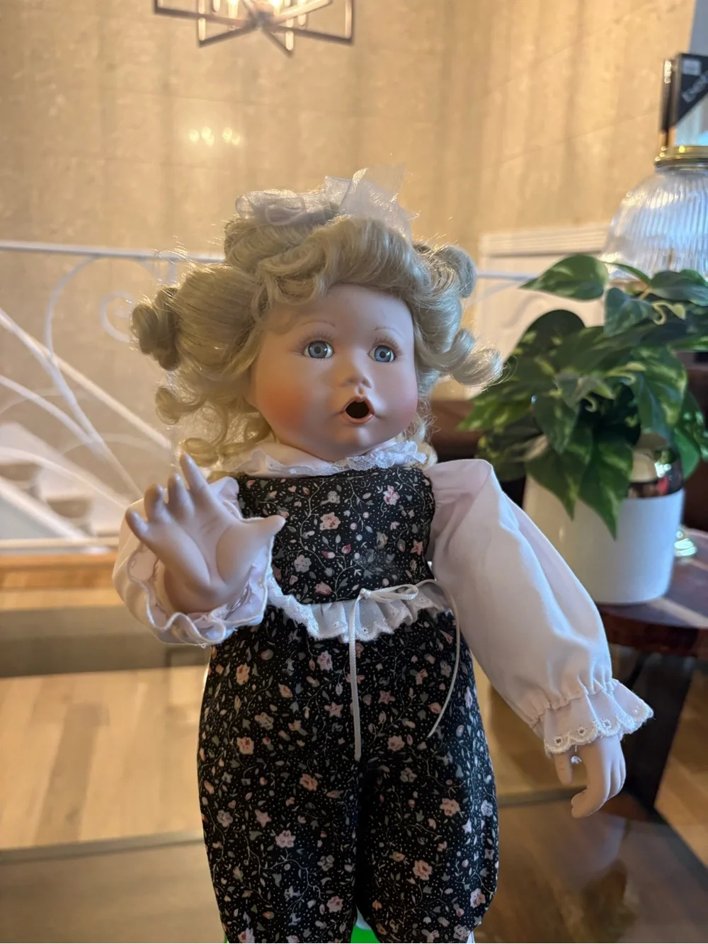 1991 Jan Goodyear Boo Bear and Me 15” Porcelain Doll #83176 Signed